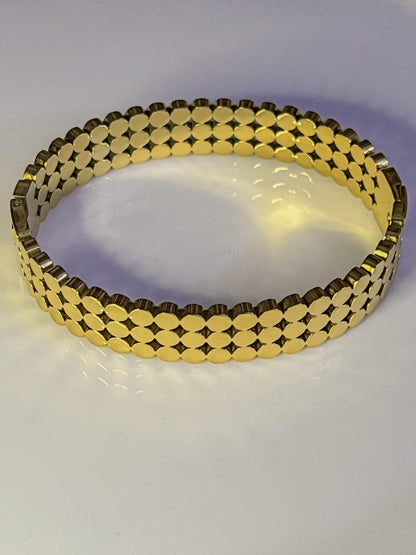 Triple-Layered Mesh Cuff Bracelet