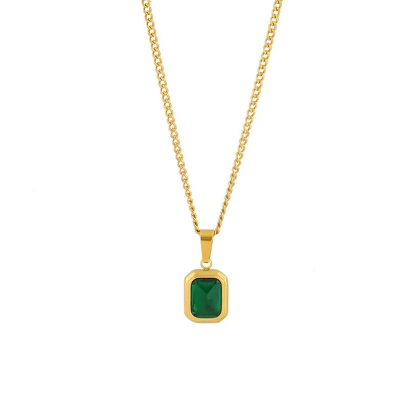 Emerald Gold Serenade Pendant