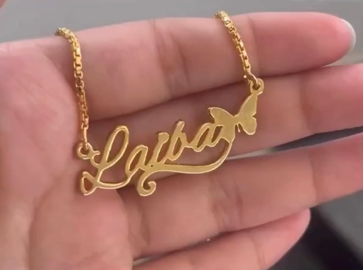 Gold-Plated Customized Name Necklaces