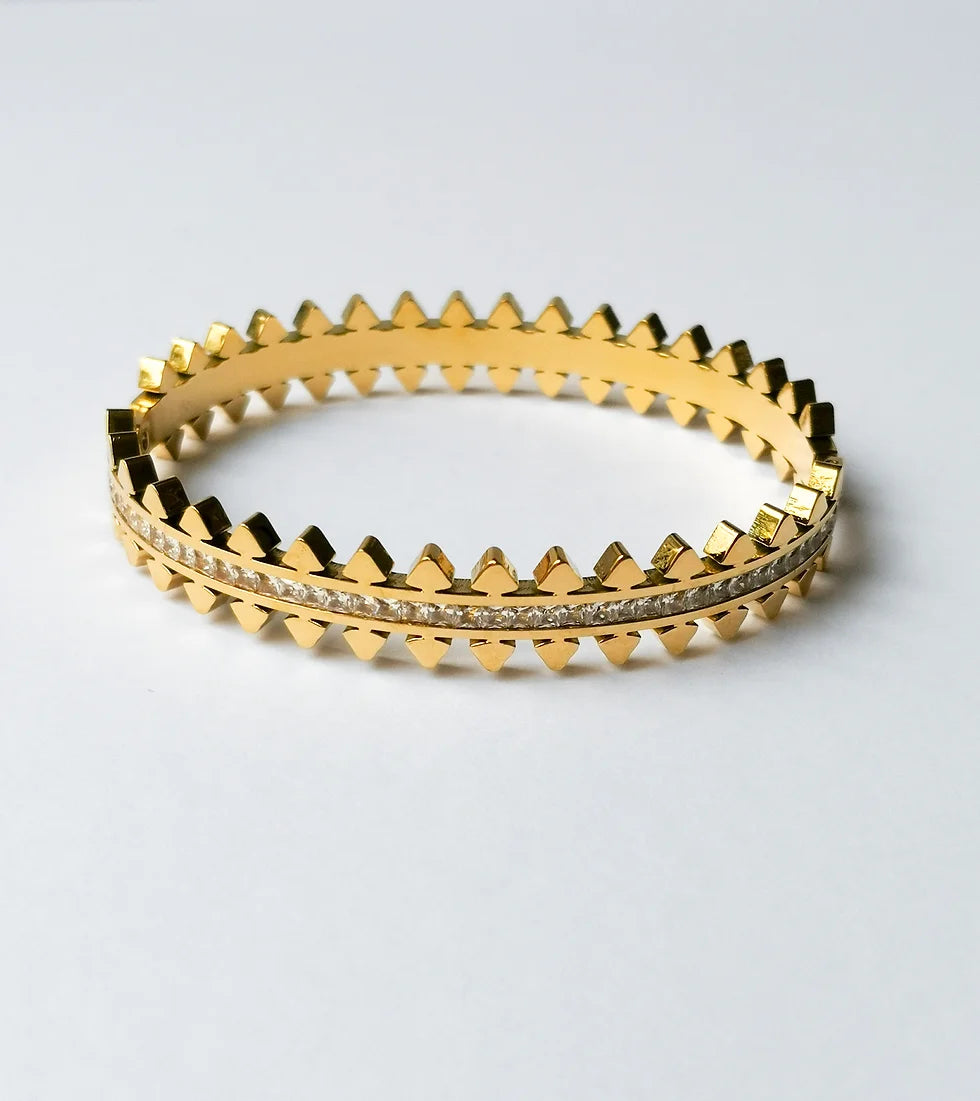 Geometric Charm Bangle