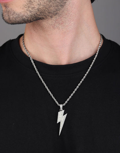 Lightning Bolt Iced Necklace