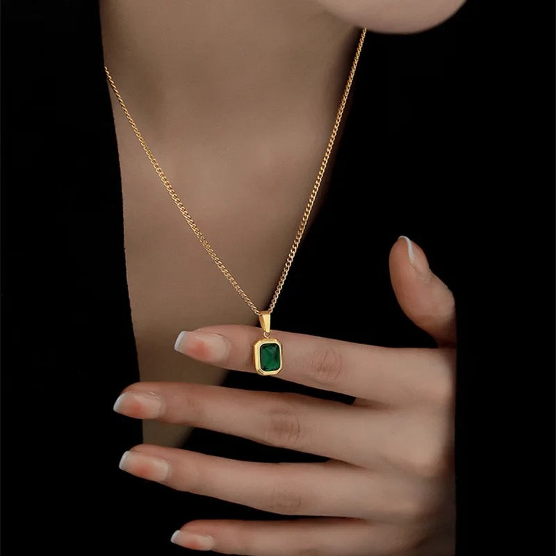 Emerald Gold Serenade Pendant