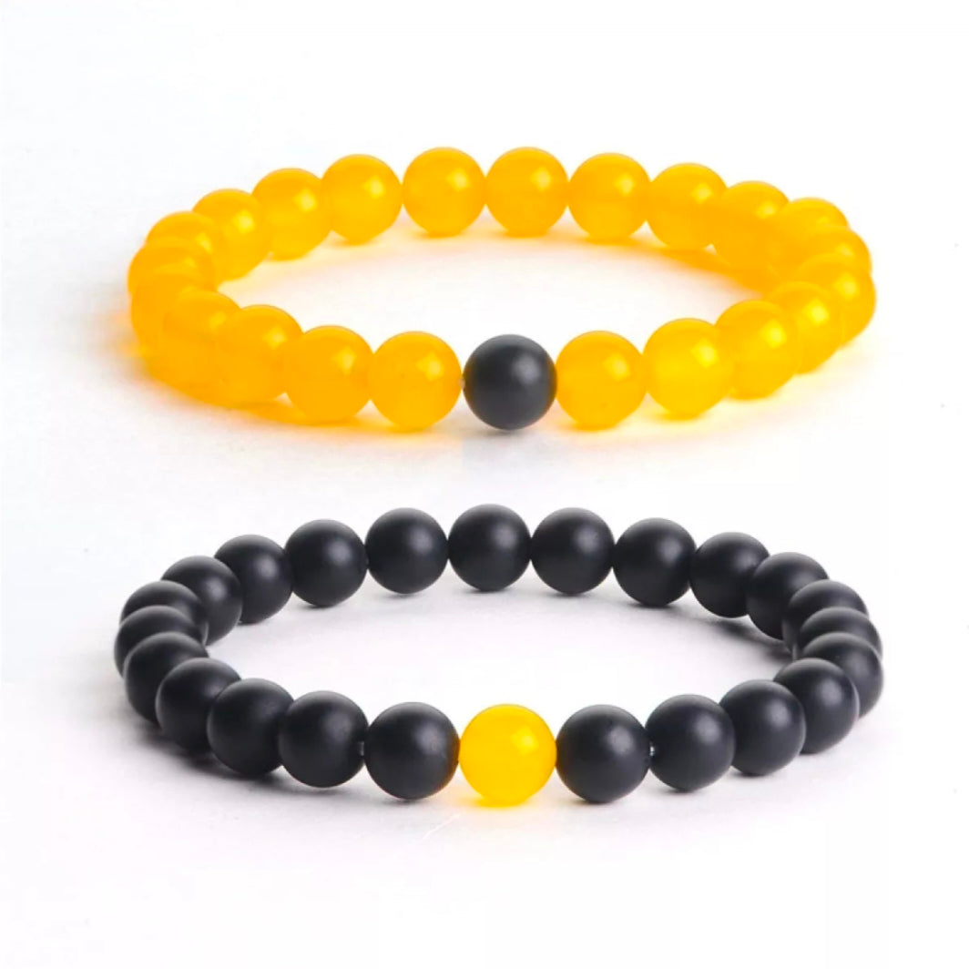 Energy Stone Couple Bracelet Set