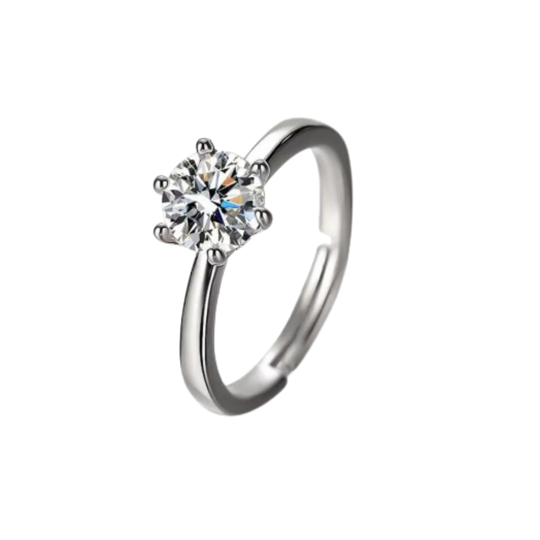 Adjustable Stainless Steel Diamond Ring