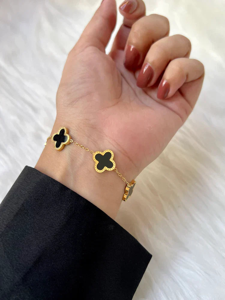 Black Clover And Golden Clover Bracelet