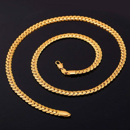 5mm Gold Miami Link Chain for Men